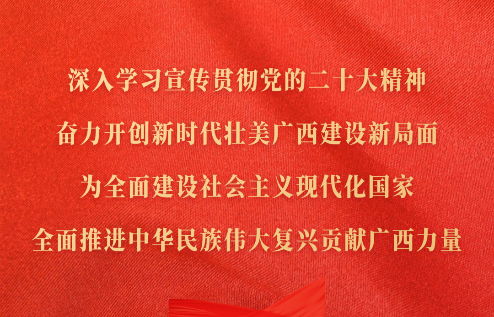 深入學(xué)習(xí)宣傳貫徹黨的二十大精神，奮力開(kāi)創(chuàng)新時(shí)代壯美廣西建設(shè)新局面，為全面建設(shè)社會(huì)主義現(xiàn)代化國(guó)家、全面推進(jìn)中華民族偉大復(fù)興貢獻(xiàn)廣西力量